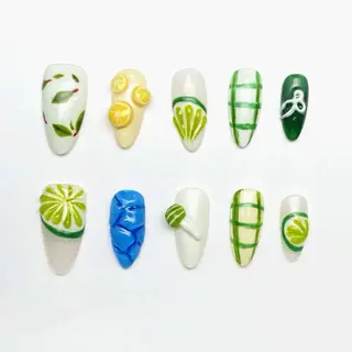 OhMy Nail Korea 100% handmade gel press-on nails faux ongles OMNKM042-M