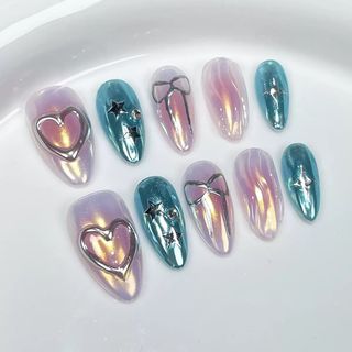OhMy Nail Korea 100% handmade gel press-on nails faux ongles OMNKM029-M