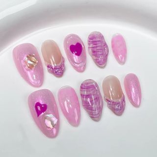 OhMy Nail Korea 100% handmade gel press-on nails faux ongles OMNKM024-M