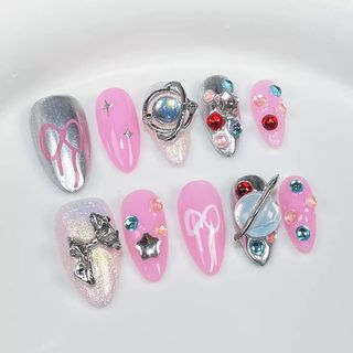 OhMy Nail Korea 100% handmade gel press-on nails faux ongles OMNKM026-S