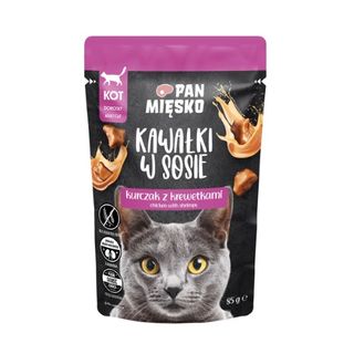 PAN MIĘSKO Chicken with Shrimps Cat Food, 85g