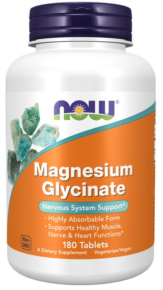 Now Magnesium Glycinate Tablets, 180 Count