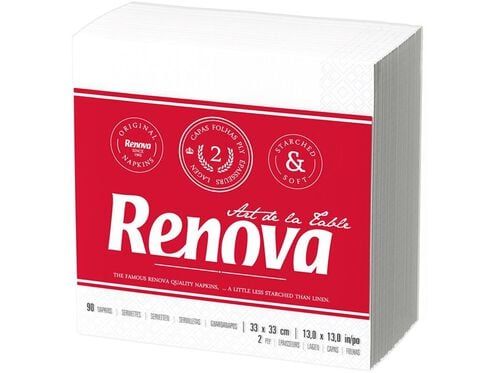 Guardanapos 2F Renova Branco 90Un