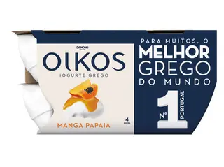 Oikos yogur Griego mango y papaya 110g x 4u