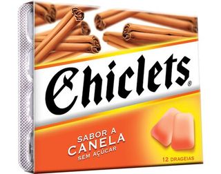 PASTILHAS CHICLETS CANELA 16,5G
