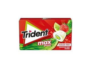 PASTILHAS TRIDENT ELÁSTICAS MAX SPLASH MORANGO LIMA 22G