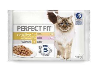 Perfect Fit Sensitive Gato Esterilizado Pollo y Salmón 4x85g