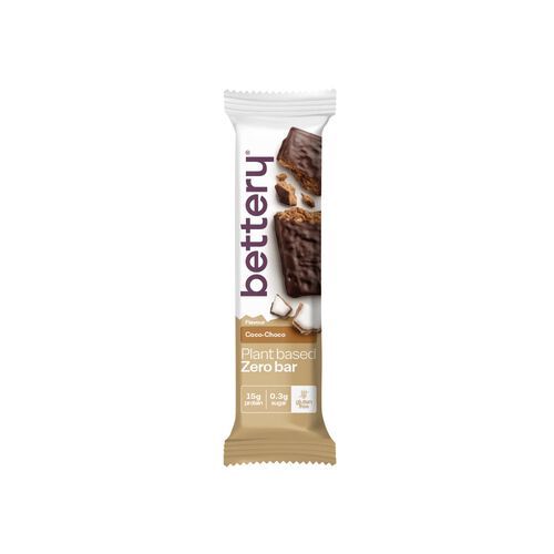 Barra Proteína Vegetal Cacau e Chocolate Zero sem Glúten Bettery (emb. 55 gr)