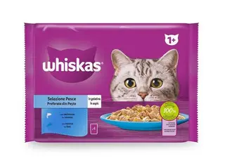 Whiskas Comida Húmeda para Gatos Selección Pescados 4x85g