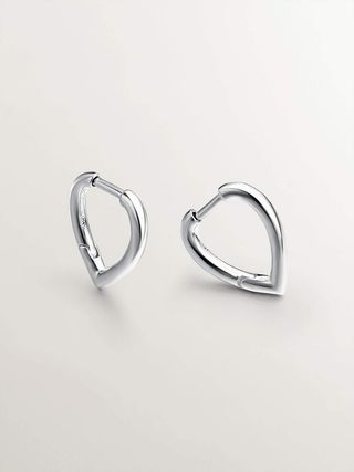 Pendientes Con Forma De Gota De Plata 925 (J04647-01_St) Talla Única