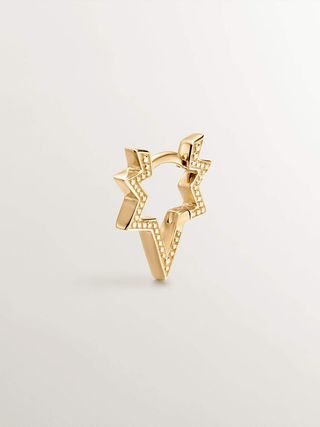 Pendiente Individual De Oro Amarillo De 9K Con Forma De Estrella (J05175-02-H_St) Talla Única