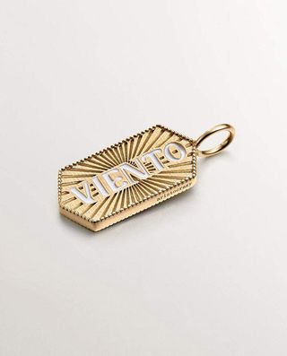 Charm De Plata 925 Bañada En Oro Amarillo De 18K Viento  (J05608-02-Wena_St) Talla Única