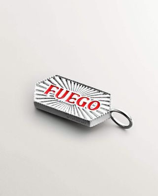 Charm De Plata 925 Fuego Con Esmalte Rosa (J05606-01-Pkena_St) Talla Única