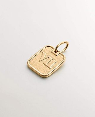 Charm De Plata 925 Bañada En Oro Amarillo De 18K Con Número 7 (J05610-02-7_St) Talla Única
