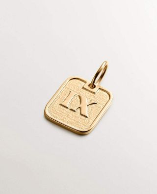 Charm De Plata 925 Bañada En Oro Amarillo De 18K Con Número 9 (J05610-02-9_St) Talla Única