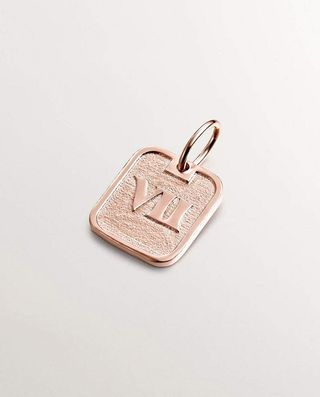 Charm De Plata 925 Bañada En Oro Rosa De 18K Con Número 7 (J05610-03-7_St) Talla Única