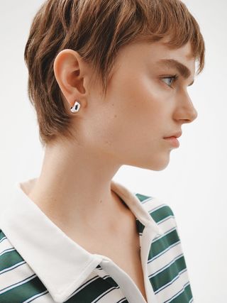 Pendientes De Aro Pequeños De Plata 925  (J05706-01_St) Talla Única