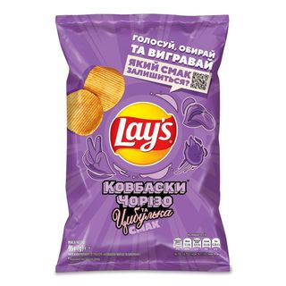Чипси картопляні Lay's Ковбаски Чорізо та цибулька 95 г