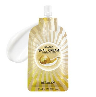BEAUSTA GOLDEN SNAIL CREAM 15ml-Ovaj proizvod je idealan za upotrebu oko očiju. Uklanja bore oko očiju. Može se koristiti na cijelom licu. Fine linije na licu izgledaju sve svjetlije i svjetlije. Omogućava podmlađivanje.