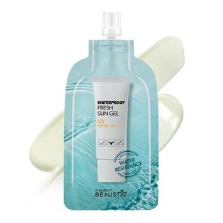 BEAUSTA WATERPROOF FRESH SUN GEL 15ml- Ovaj proizvod je verzija vodootpornog gela za sunčanje Beausta Fresh u vrećici. Ima ista svojstva i na bazi je vode.