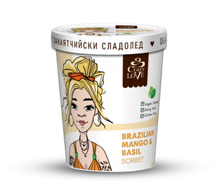 Сорбет Crazy Love Манго с Босилек 350Гр/480Мл-137436