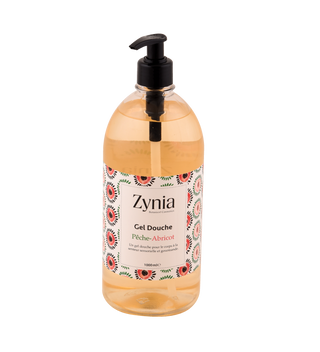 Gel douche Pêche-Abricot ZYNIA 1L