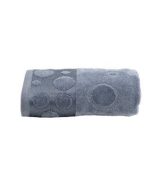 Serviette invitée Gris - En velours 30x50 cm