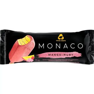 Морозиво "Monaco" манго-суниця-рубі ескімо 75г ТМ Три ведмеді
