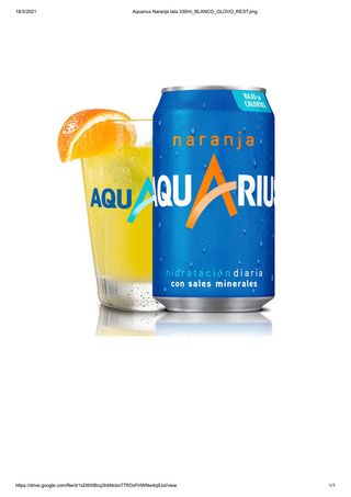 Aquarius Naranja Lata 330ml.