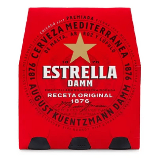 Estrella Damm Cerveza Botellín 6x25cl