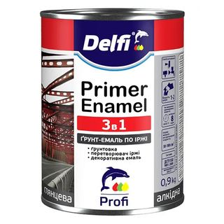 Грунт-емаль по іржі Delfi 0,9 кг темно-коричнева - [1224364]