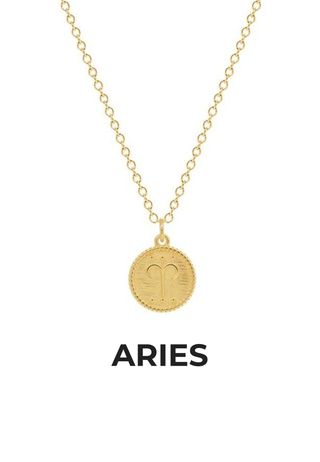 Collar Zodiaco Bañado En Oro ARIES