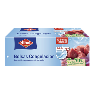 Bolsas Congelación Albal 40 Uds. 3L.