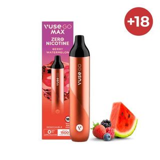 Desechable Berry Watermelon Sin Nicotina 1500 Puffs Vuse Go Max