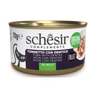 70 g Schesir Atum com Denton em lata de gelatina para gatos