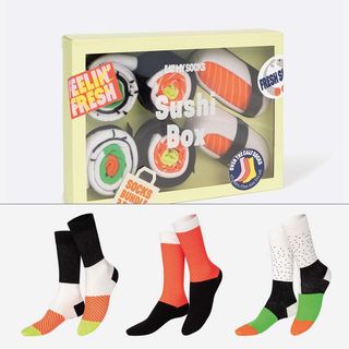 Calcetines, caja de sushi, 3 pares