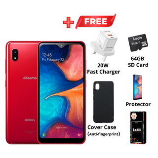 Samsung Galaxy A20 Red Smartphone, 64GB SD Card