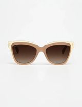 Maui - Shiny Coconut Butterfly With Brown Gradient Lenses