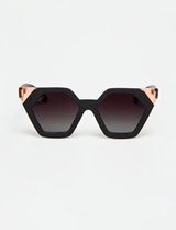 Hexagon - Rubber Bicolor Black/Pink With Burgundy Gradient Lenses
