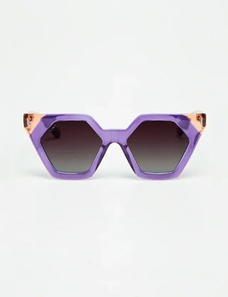 Hexagon - Shiny Bicolor Purple/Pink With Burgundy Gradient Lenses