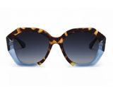 Vega - Bicolor Green Tortoise/Blue With Blue Gradient Lenses (Flat Lenses)