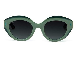 Anne - Shiny Light Green/Deep Green With Green Gradient Lenses (Flat Lenses)