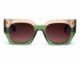 Matt - Bicolor Shiny Pink/Green With Burgundy Gradient Lenses