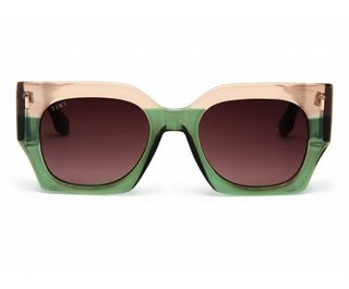 Matt - Bicolor Shiny Pink/Green With Burgundy Gradient Lenses