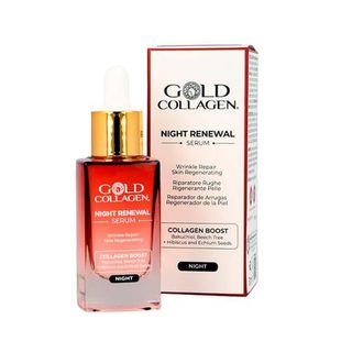 Gold Collagen Serum Night Renewal (Collagen Boost: Bakuchiol, Beech + Hibiscus&Echium Seeds) 30Ml