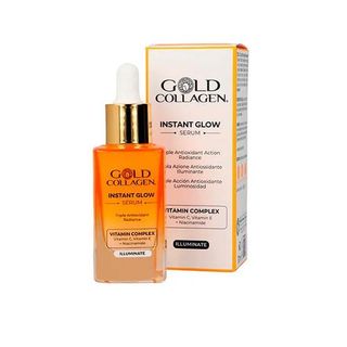 Gold Collagen Serum Instant Glow (Vitamin Complex: Vit C+Vit E+ Niacinamida) 30 Ml