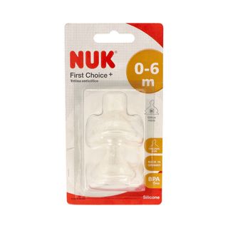 TETINA NUK FC 0-6M SILIC 2U