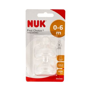 TETINA NUK FC 0-6M SILIC 2U