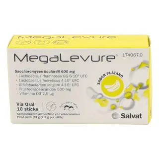 MEGALEVURE PLÁTANO 10 STICKS