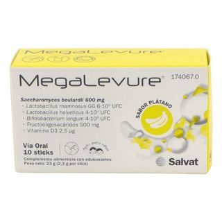 MEGALEVURE PLÁTANO 10 STICKS